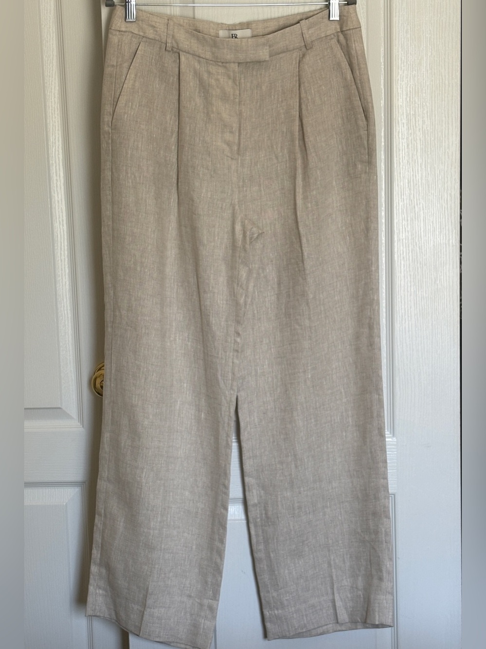 Banana Republic Linen Relaxed Straight Pants NEW Size 10 Coastal